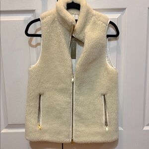 J. Crew Off-White Sherpa Vest